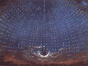 In the palace of the Queen of the Night,decor for Mazart-s opera Die Zauberflote